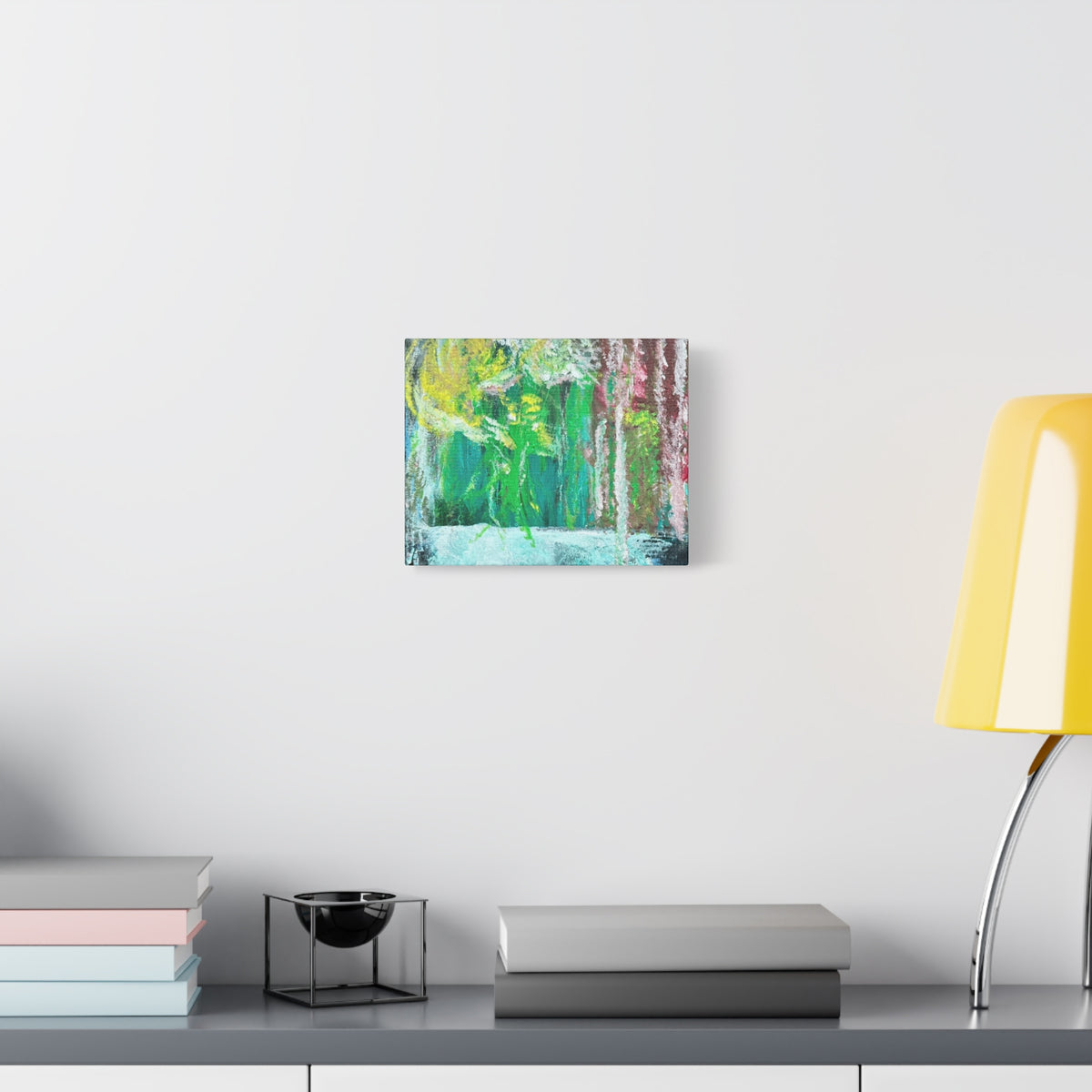 Abstract Green & Pink Canvas Wall Art | Higher Than the Ceiling