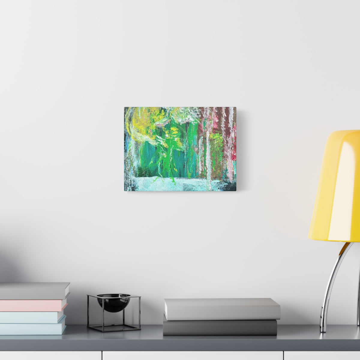 Abstract Green & Pink Canvas Wall Art | Higher Than the Ceiling