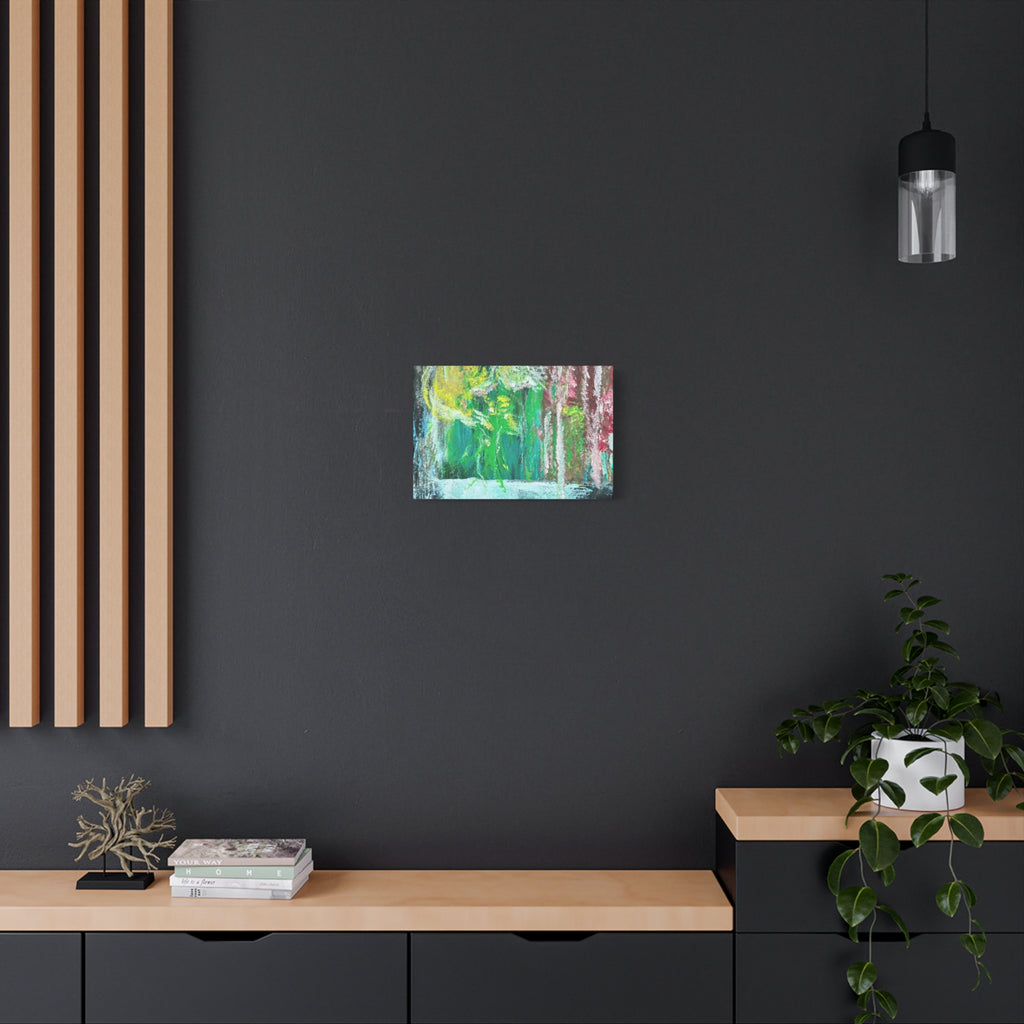 Abstract Green & Pink Canvas Wall Art | Higher Than the Ceiling