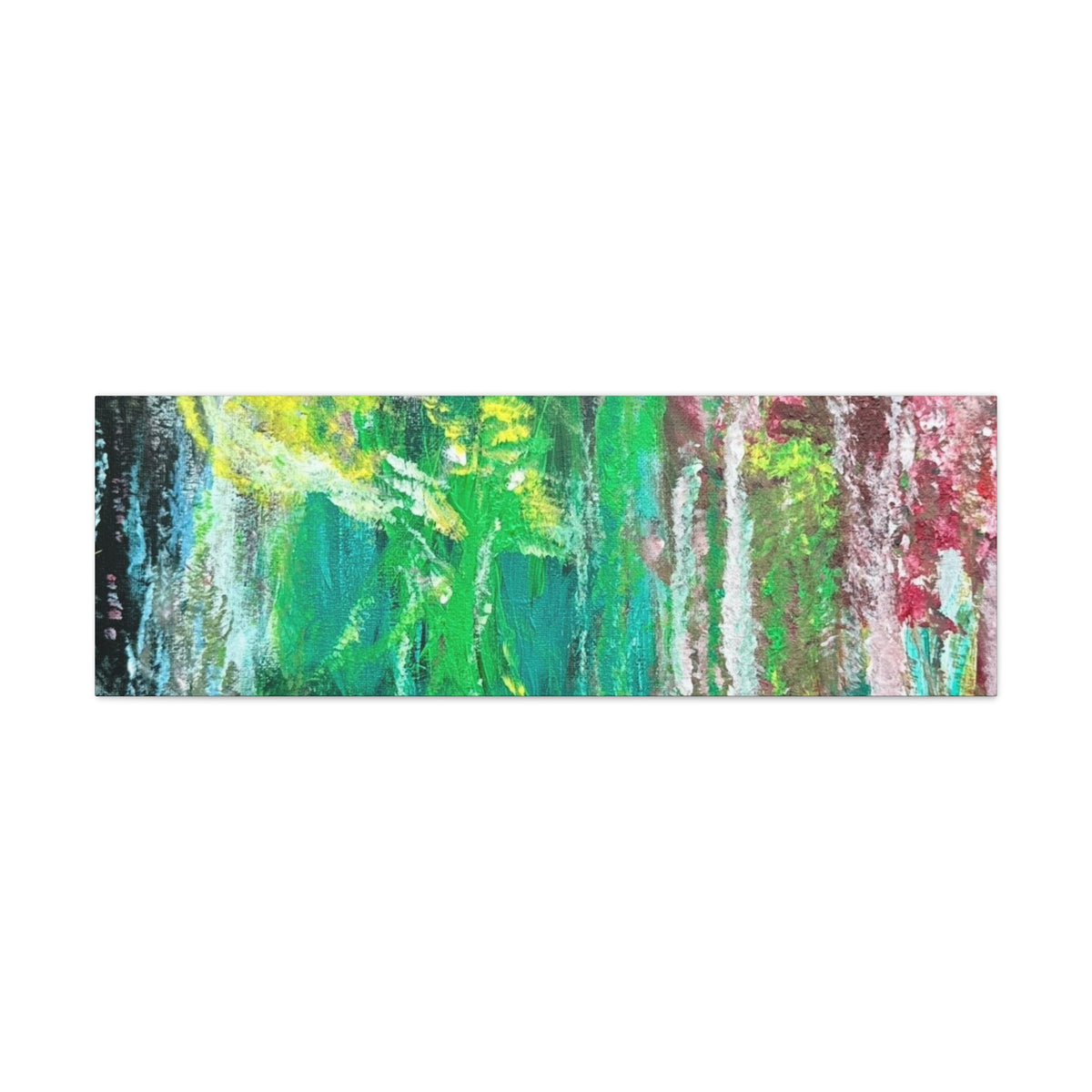 Abstract Green & Pink Canvas Wall Art | Higher Than the Ceiling