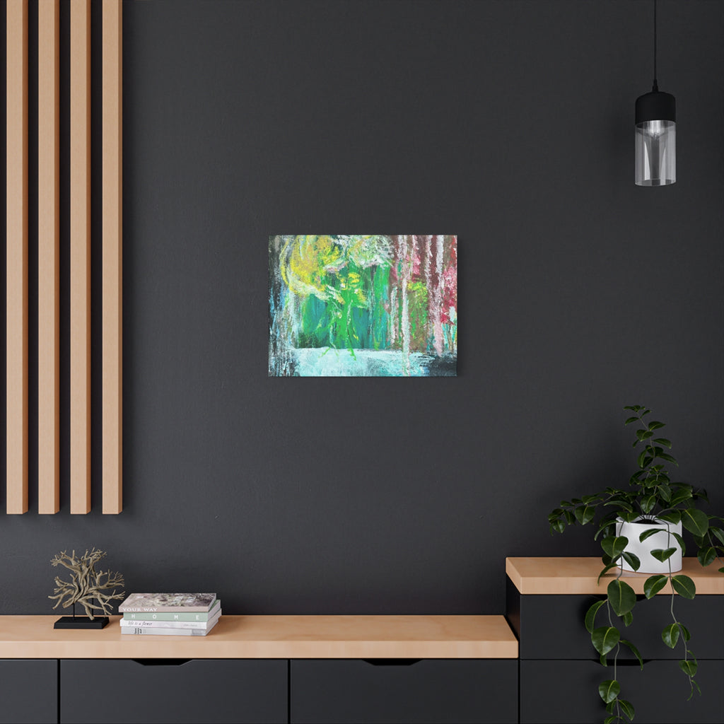 Abstract Green & Pink Canvas Wall Art | Higher Than the Ceiling