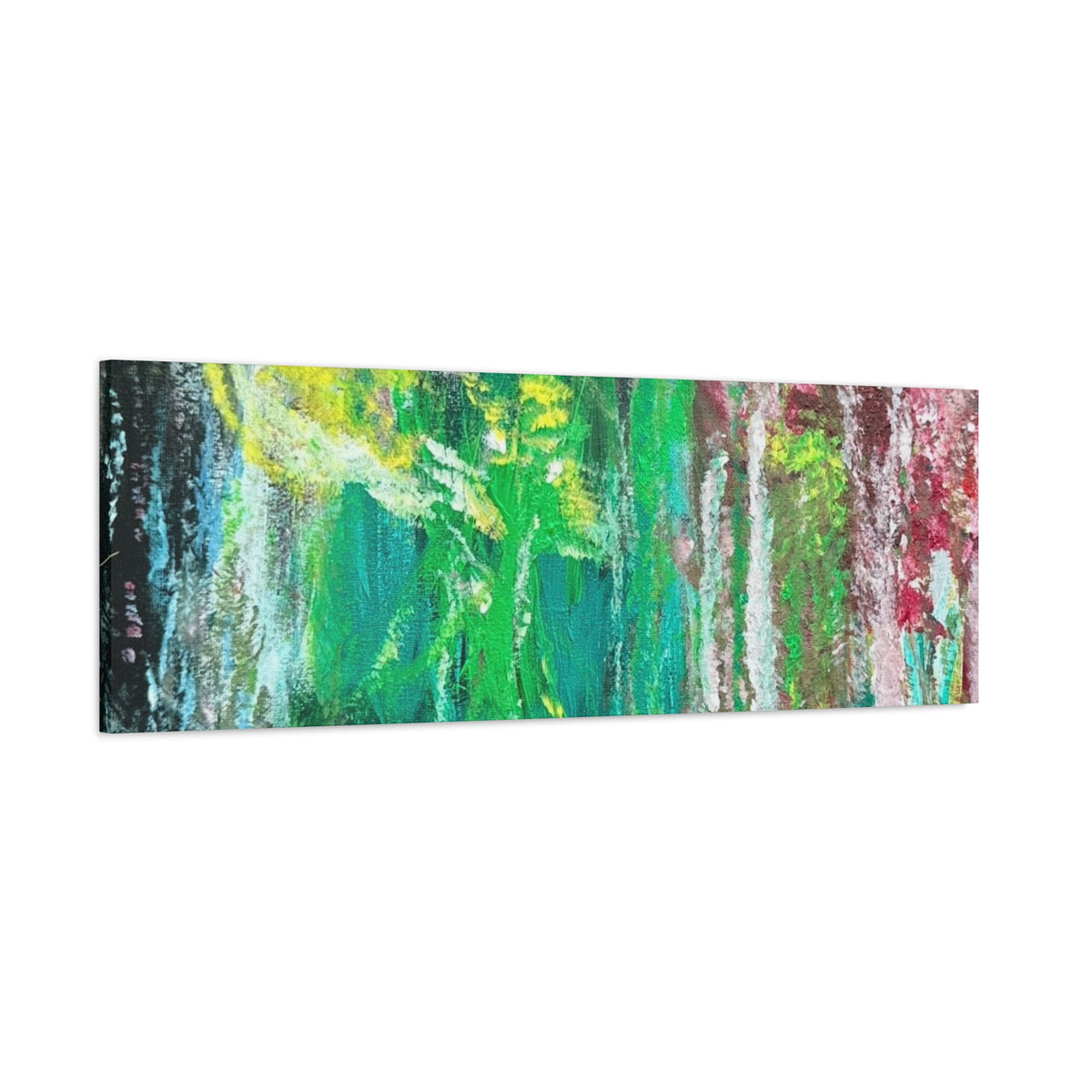 Abstract Green & Pink Canvas Wall Art | Higher Than the Ceiling