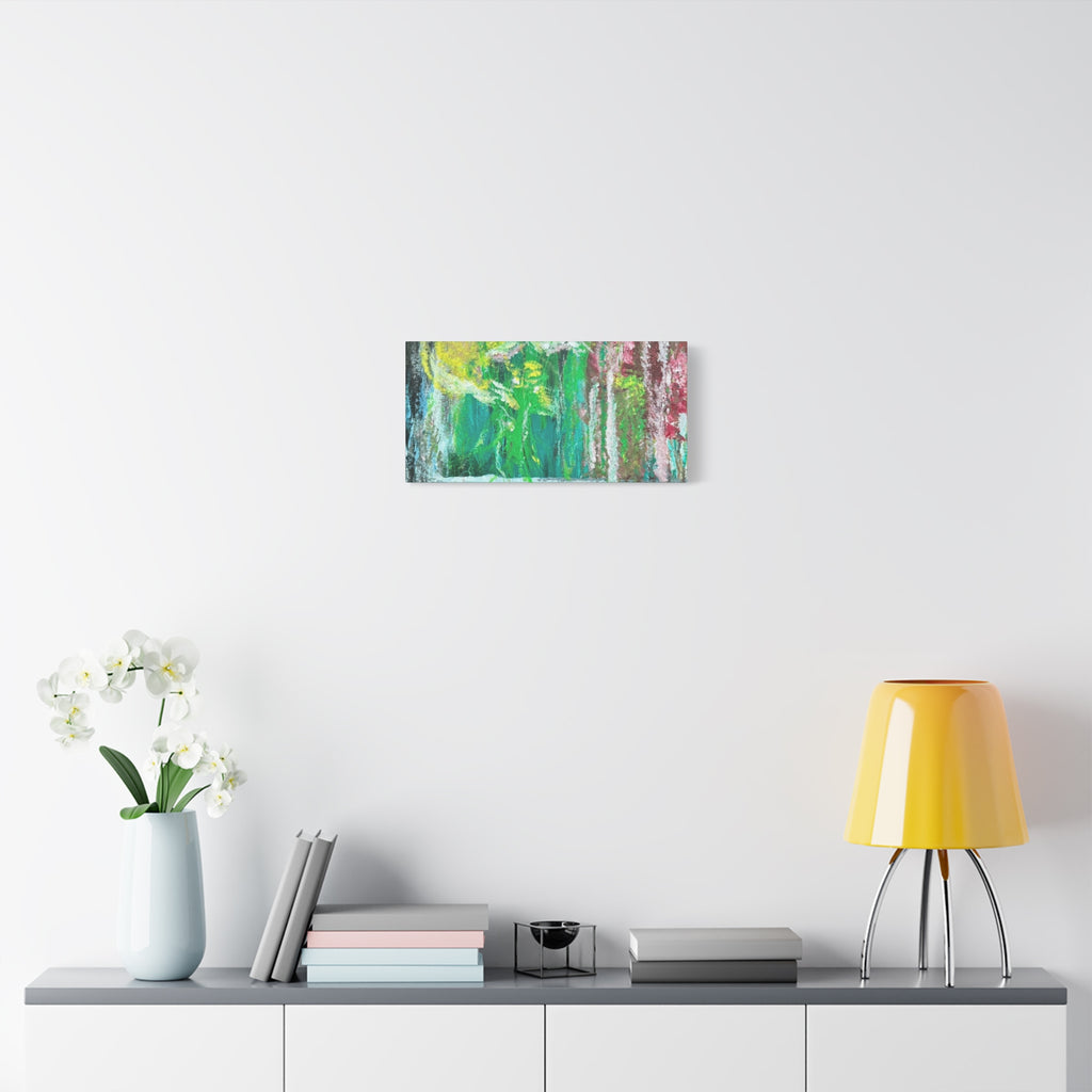 Abstract Green & Pink Canvas Wall Art | Higher Than the Ceiling
