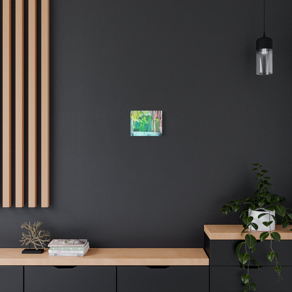 Abstract Green & Pink Canvas Wall Art | Higher Than the Ceiling