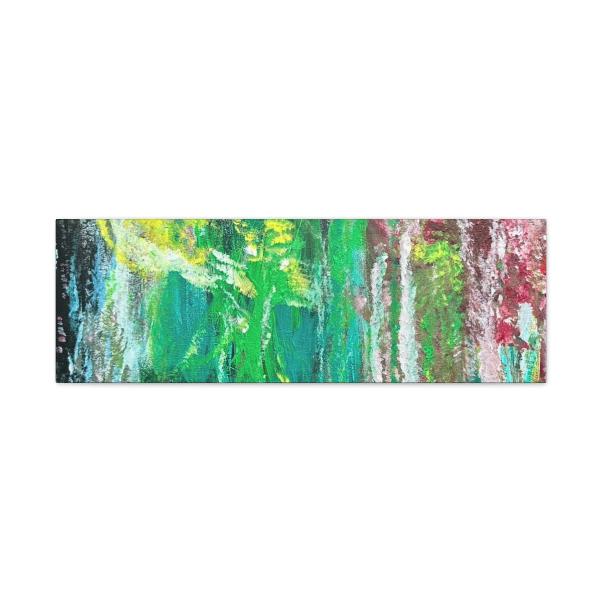 Abstract Green & Pink Canvas Wall Art | Higher Than the Ceiling